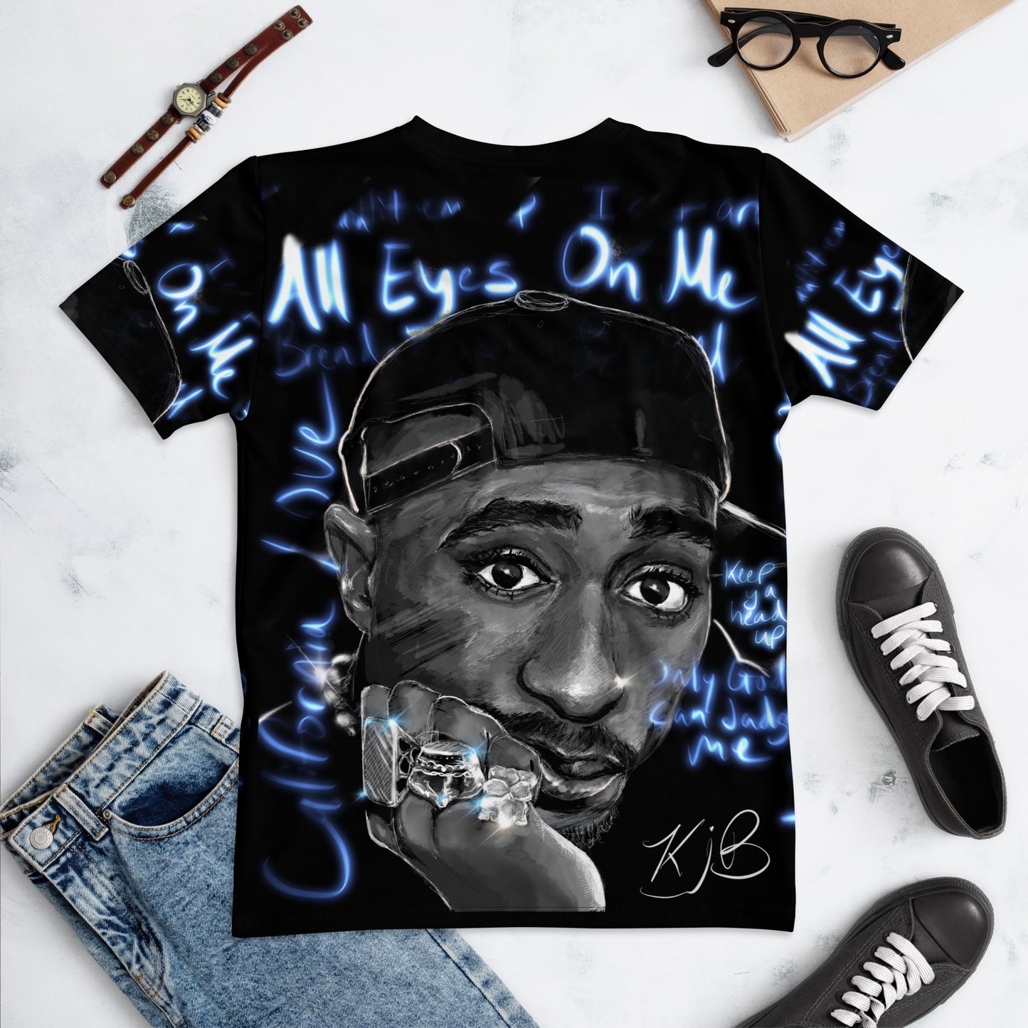 2PAC - ALL OVER - WOMEN'S T-SHIRT